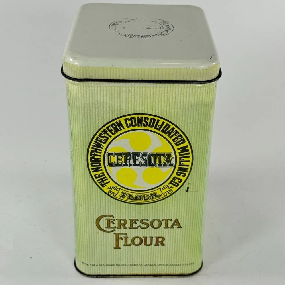 Vintage Empty Ceresota Flour Tin Can Standard Milling Co Kansas City Advertising